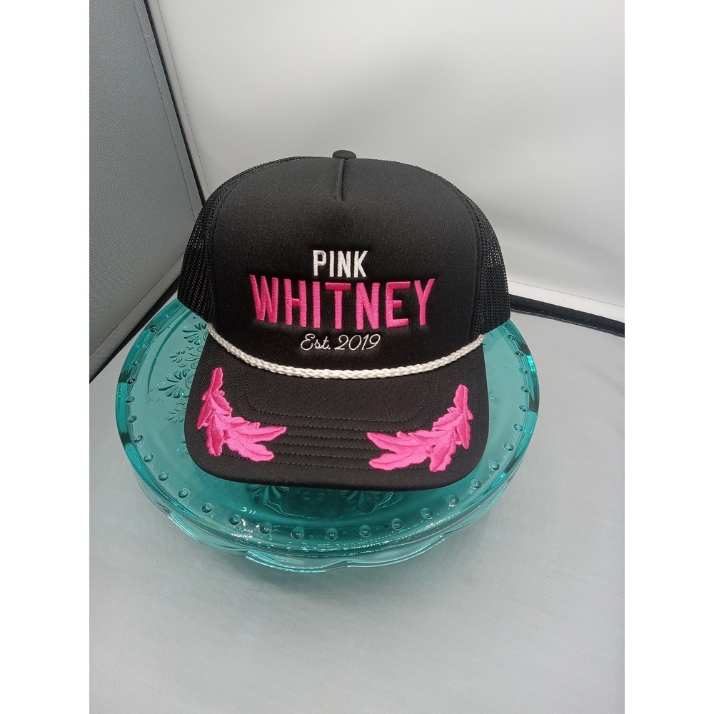 Pink Whitney Trucker Hat Unisex OSFM Black Excellent Barstool Sports Snapback - Picture 3 of 10